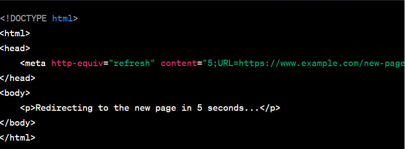 meta refresh redirect